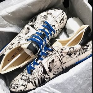 New in box Coach Marvel collection Clip Low Top